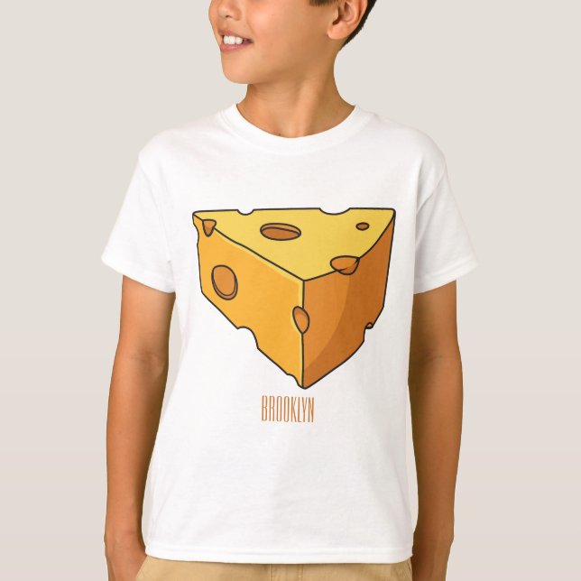 Camiseta Ilustração de desenho animado de queijo (Frente)