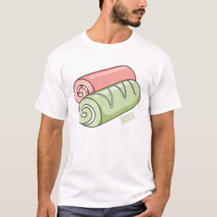 Camiseta Ilustração de desenho animado de rolo/rolo
