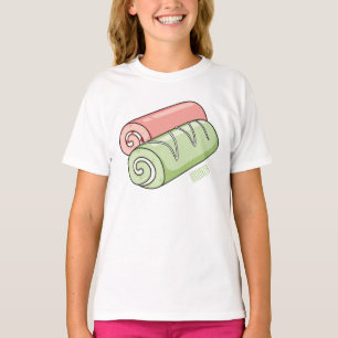 Camiseta Ilustração de desenho animado de rolo/rolo