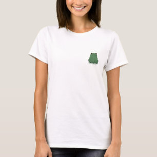 Camiseta Ilustração de desenho animado de sapo verde gorduc