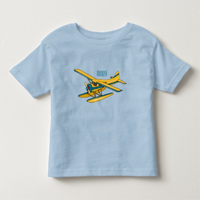 Camiseta Ilustração de desenho animado de Seaplane (Frente)