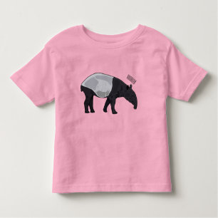 Camiseta Ilustração de desenho animado de Tapir