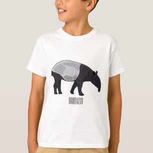 Camiseta Ilustração de desenho animado de Tapir
