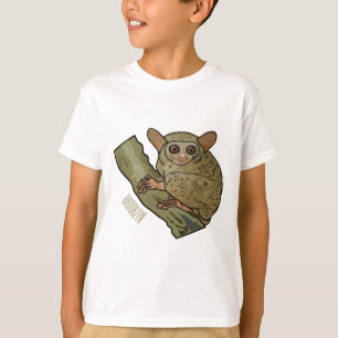 Camiseta Ilustração de desenho animado de Tarsier