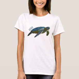 Camiseta Ilustração de desenho animado de tartaruga marinha