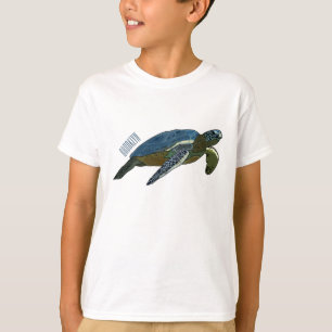 Camiseta Ilustração de desenho animado de tartaruga marinha