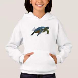 Camiseta Ilustração de desenho animado de tartaruga marinha