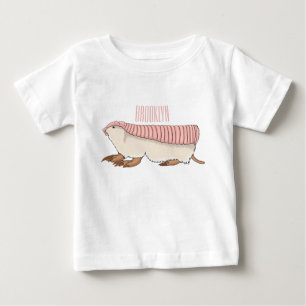 Camiseta Ilustração de desenho animado de tatu-fada rosa