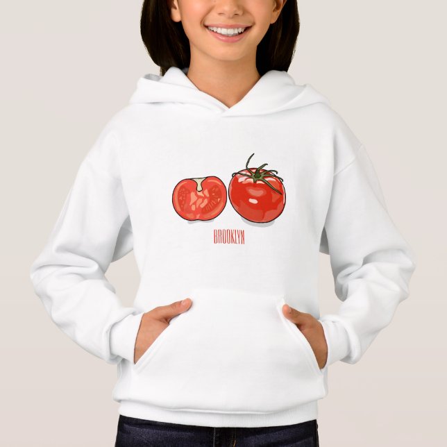 Camiseta Ilustração de desenho animado de tomate (Frente)