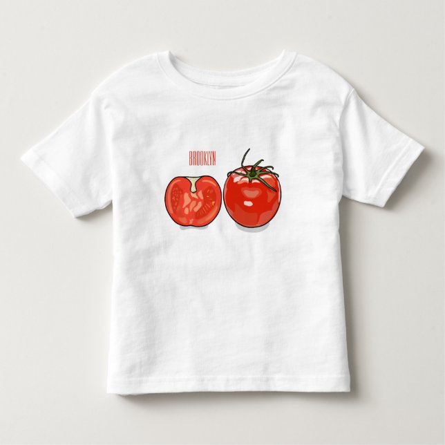 Camiseta Ilustração de desenho animado de tomate (Frente)
