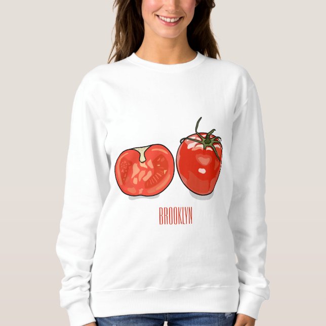 Camiseta Ilustração de desenho animado de tomate (Frente)