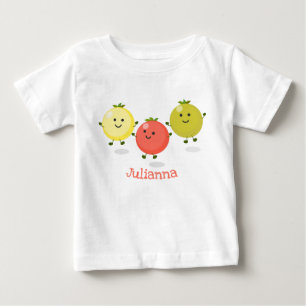 Camiseta Ilustração de desenho animado de tomate de cerej