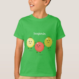 Camiseta Ilustração de desenho animado de tomate de cereja