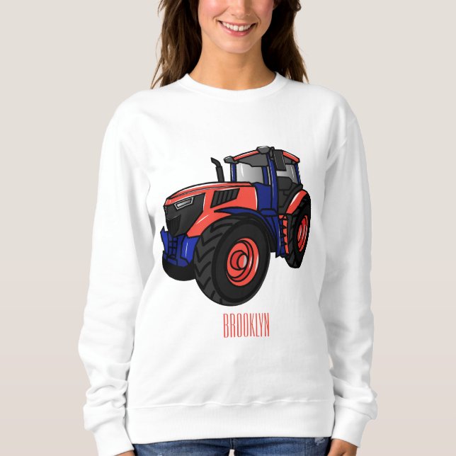 Camiseta Ilustração de desenho animado de trator (Frente)