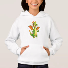 Camiseta Ilustração de desenho animado de um dragão verde f