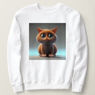 Camiseta ilustração de desenho animado de um gato fofo