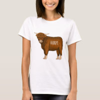 Ilustração de desenho animado de vaca em terras al