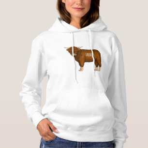 Camiseta Ilustração de desenho animado de vaca em terras al