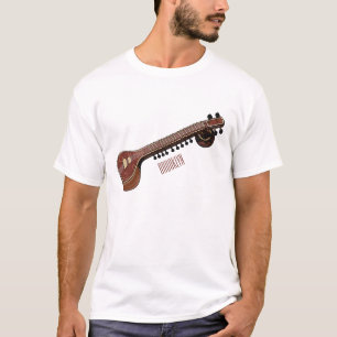 Camiseta Ilustração de desenho animado de violão