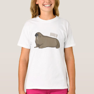 Camiseta Ilustração de desenho animado de Walrus