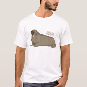Camiseta Ilustração de desenho animado de Walrus