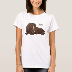 Camiseta Ilustração de desenho animado de Walrus