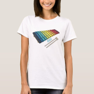 Camiseta Ilustração de desenho animado de xilofone