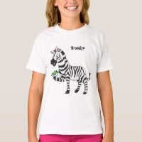 Ilustração de desenho animado de zebra engraçada