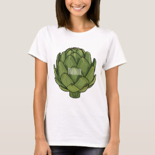 Camiseta Ilustração de desenho animado do Artichoke