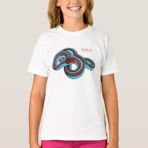 Camiseta Ilustração de desenho animado do cobra de garter d