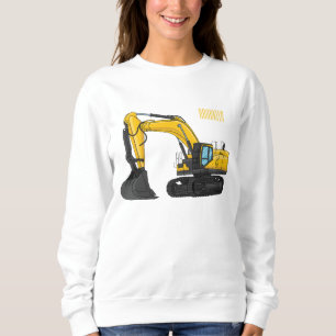 Camiseta Ilustração de desenho animado do crawler escavator