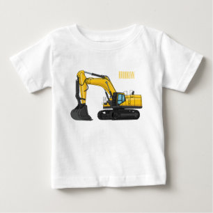 Camiseta Ilustração de desenho animado do crawler escavator