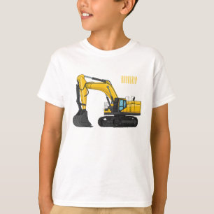 Camiseta Ilustração de desenho animado do crawler escavator