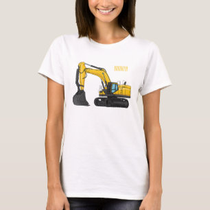 Camiseta Ilustração de desenho animado do crawler escavator