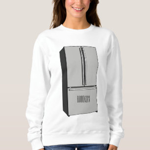 Camiseta Ilustração de desenho animado do frigorífico franc
