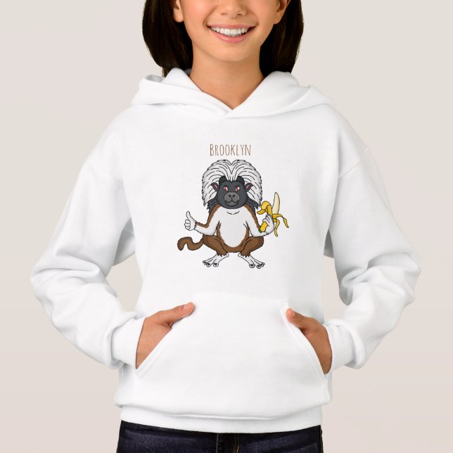 Camiseta Ilustração de desenho animado do macaco Tamarin de (Frente)