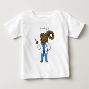 Camiseta Ilustração de desenho animado do médico de ovel
