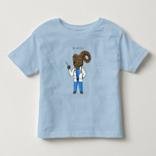 Camiseta Ilustração de desenho animado do médico de ovel