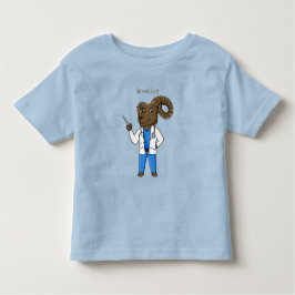 Camiseta Ilustração de desenho animado do médico de ovelha 