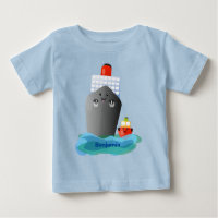 Ilustração de desenho animado do navio de linha do
