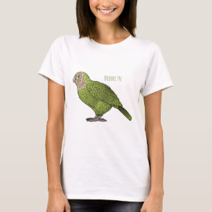 Camiseta ilustração de desenho animado do pássaro Kakapo