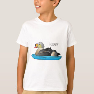 Camiseta Ilustração de desenho animado do pato-rei