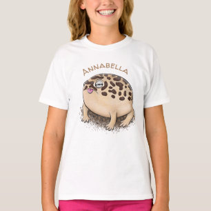 Camiseta Ilustração de desenho animado do sapo de chuva c