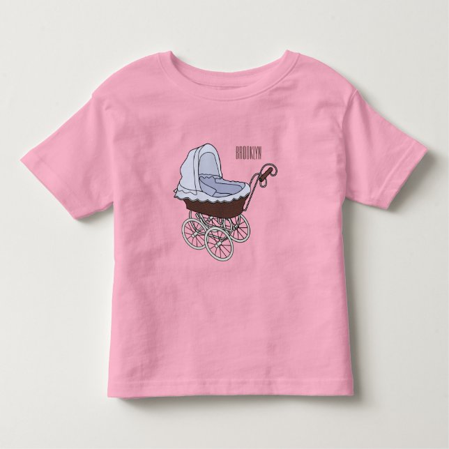 Camiseta Ilustração de desenho animado do stroller (Frente)