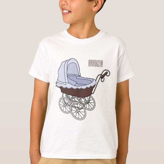 Camiseta Ilustração de desenho animado do stroller (Frente)