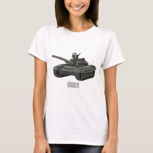 Camiseta Ilustração de desenho animado do Tanque