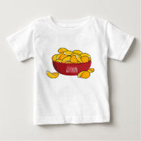 Ilustração de desenho animado em chip de batata
