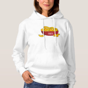 Camiseta Ilustração de desenho animado em chip de batata