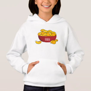 Camiseta Ilustração de desenho animado em chip de batata
