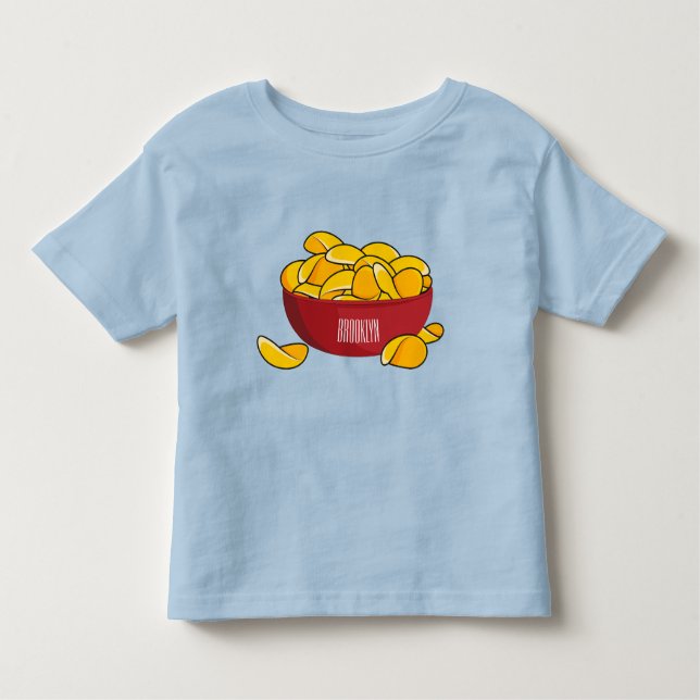 Camiseta Ilustração de desenho animado em chip de batata (Frente)